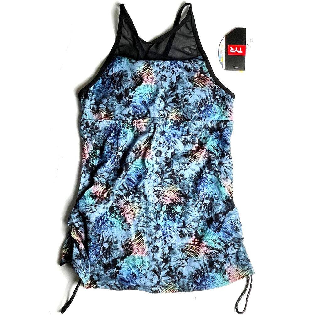 TYR Light Support BOTANIC TESSA Tank Swim Top Patriot Blue Size XS 0/2 - $50
